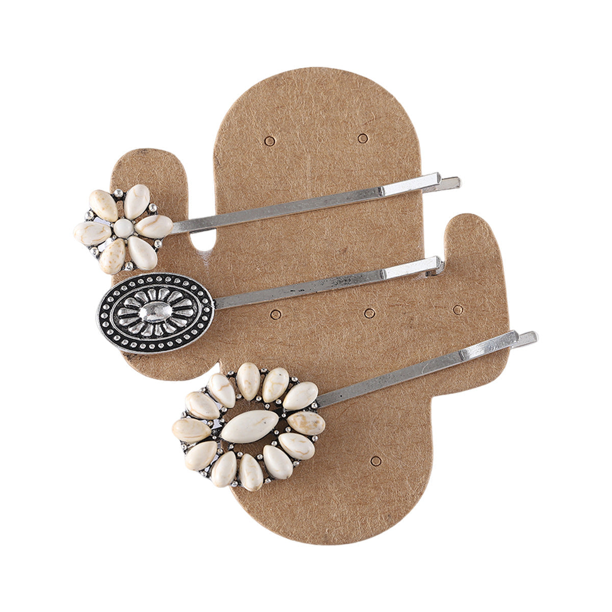 Bohemian Style Turquoise-encrusted Bobby Pin Hair Clip Set, A Popular