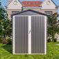 [05X10FT] Alora Large Weatherproof Outdoor Motocycle And Tools Storage Shed (SAK91642)