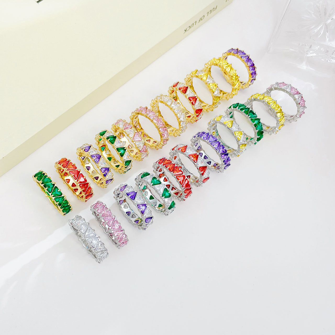 Fashionable Colorful Zircon Ring For Women