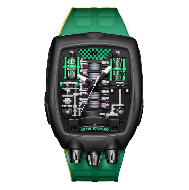 Engine Movement Mens Watch Brand Quartz Watch Fashionable And Distinctive