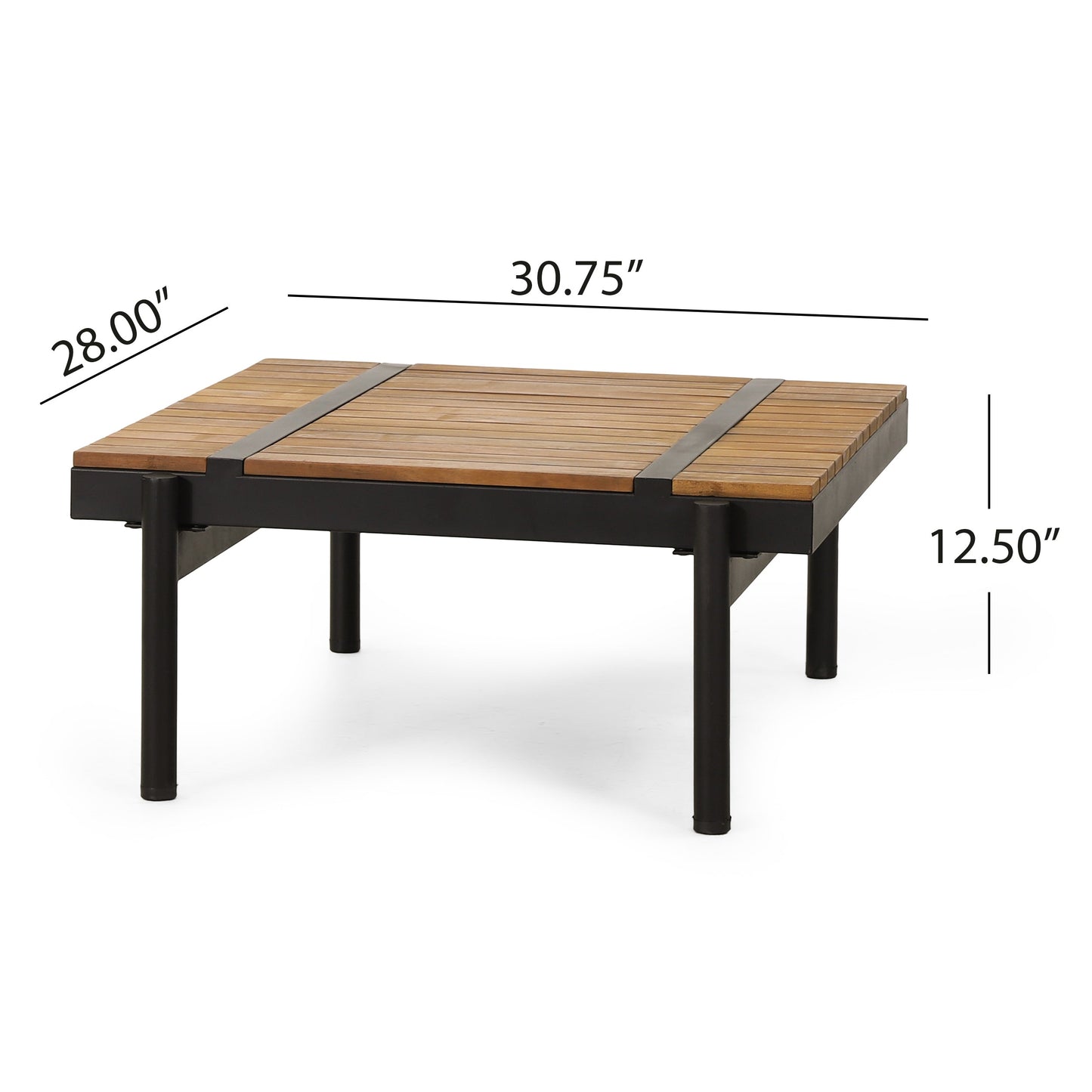 Outdoor Sectional Set Acacia Wood 4 Piece Seats 5