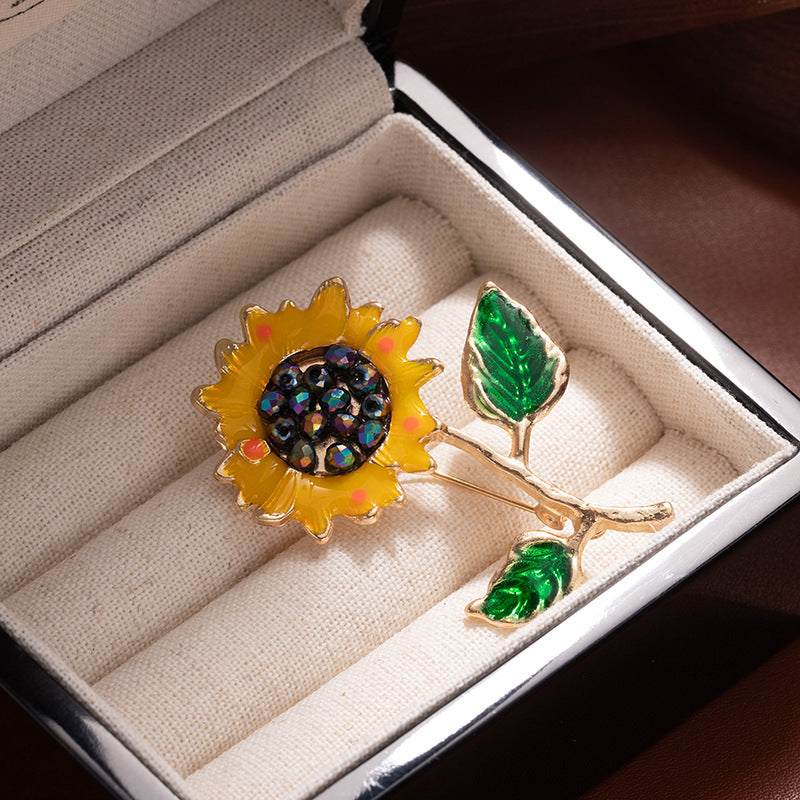 Sunflower Corsage Brooch Exquisite Niche-Design Pin Accessory