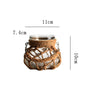 Hand-woven Hemp Rope Glass Transparent Vase