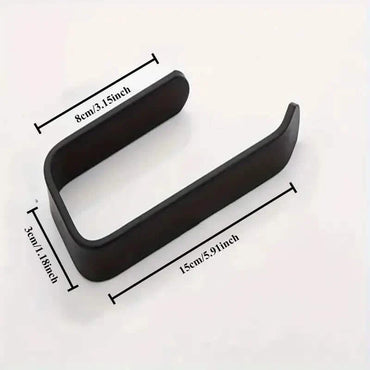 2-Pack: No-Drill Self-Adhesive Toilet Paper Holder – Black & White