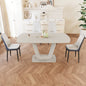62.99-78.74' expandable dining table set for 2-8 people, equipped with 4 PU