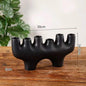 Simple Modern Black And White Geometric Ceramic Vase Ornaments