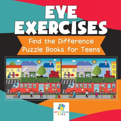 Eye Exercises Find the Difference Puzzle Books for Teens - Paperback