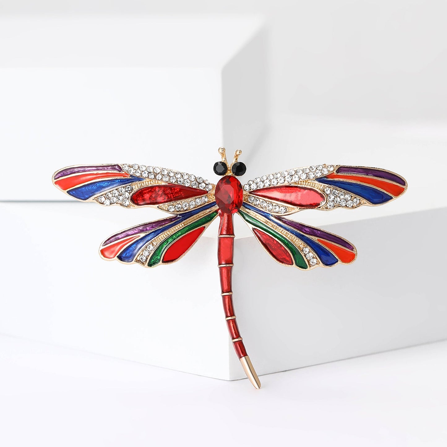 Creative Alloy Enamel Dragonfly Brooch For Women
