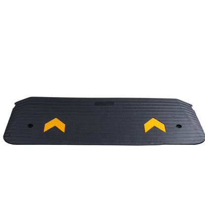 Threshold Ramp Rubber 2 In Non-Slip Beveled Edges Doorway 43.7x16 In Channel