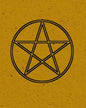 Grimoire: Pentagram Spell Book For Witches Mages Magick Practitioners And Beginners To Write Rituals And Ingredients - Yellow Bl - Paperback