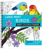 Large Print Easy Color & Frame - Birds (Stress Free Coloring Book) - Spiral