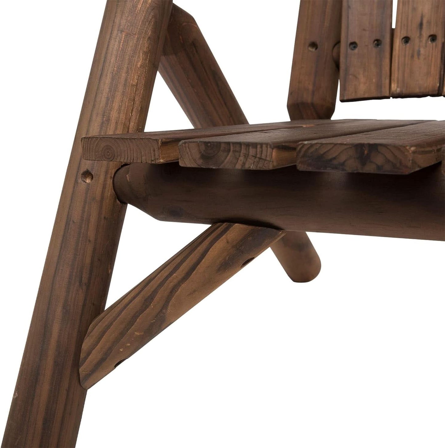 Two-Seat Wooden Adirondack Chair With Integrated Table