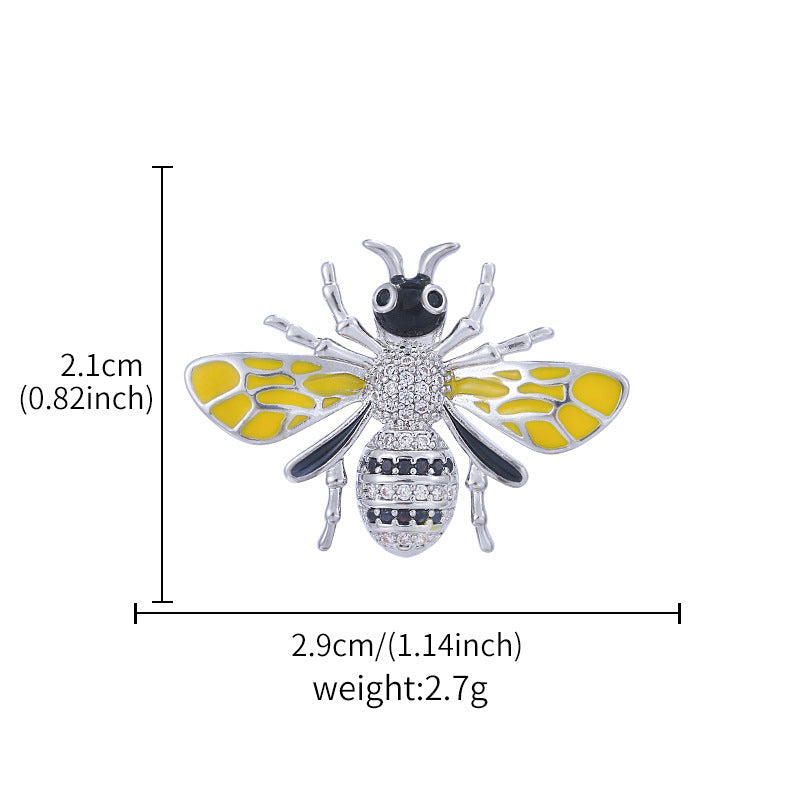 Cute Animal New Style Oil-Drop Bee Brooch