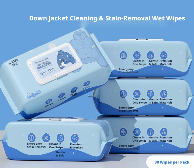 Down jacket wipes-blue-80 draw