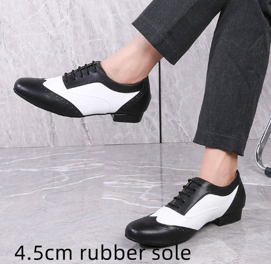 Leather Ballroom For Square Dancing And Latin Dancingsoft-soled Dance Shoes For Adults