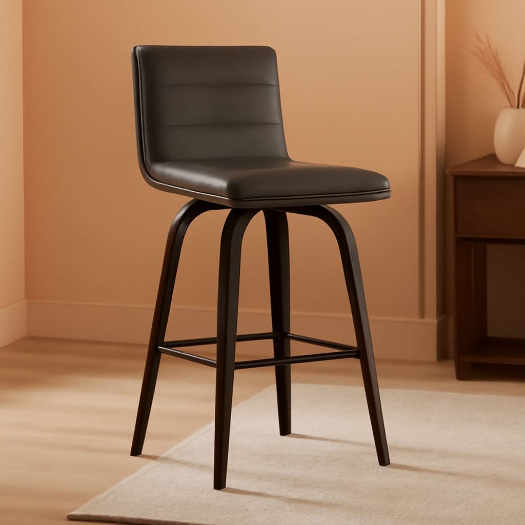 Vienna 30 Inch Bar Height Bar Stool Grey And Black