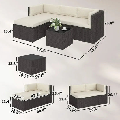 Outdoor Garden Conversation Furniture Set,3 Piece Garden Furniture Set