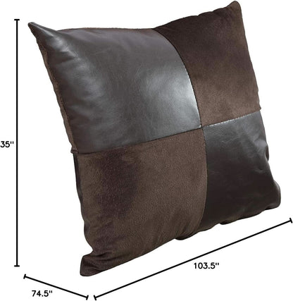 3-Piece Contemporary Sectional Sofa With Chaise And Storage Ottoman Chocolate