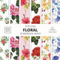 Fetching Floral Scrapbook Paper: 8x8 Designer Flower Patterns for Decorative Art, DIY Projects, Homemade Crafts, Cool Art Ideas - Paperback
