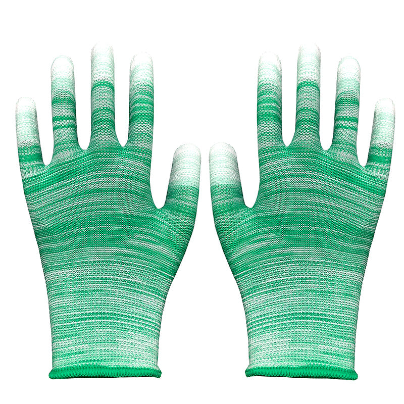 Labor Protection Colored Nylon PU-coated Safety Gloves