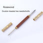 Double-headed Ruyi Golden Hoop Rod Tea Knife to Pry Copper Ebony Tea Needle