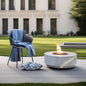50000 BTU Propane Round Fire Pit 30" Concrete Gray Lava Rocks
