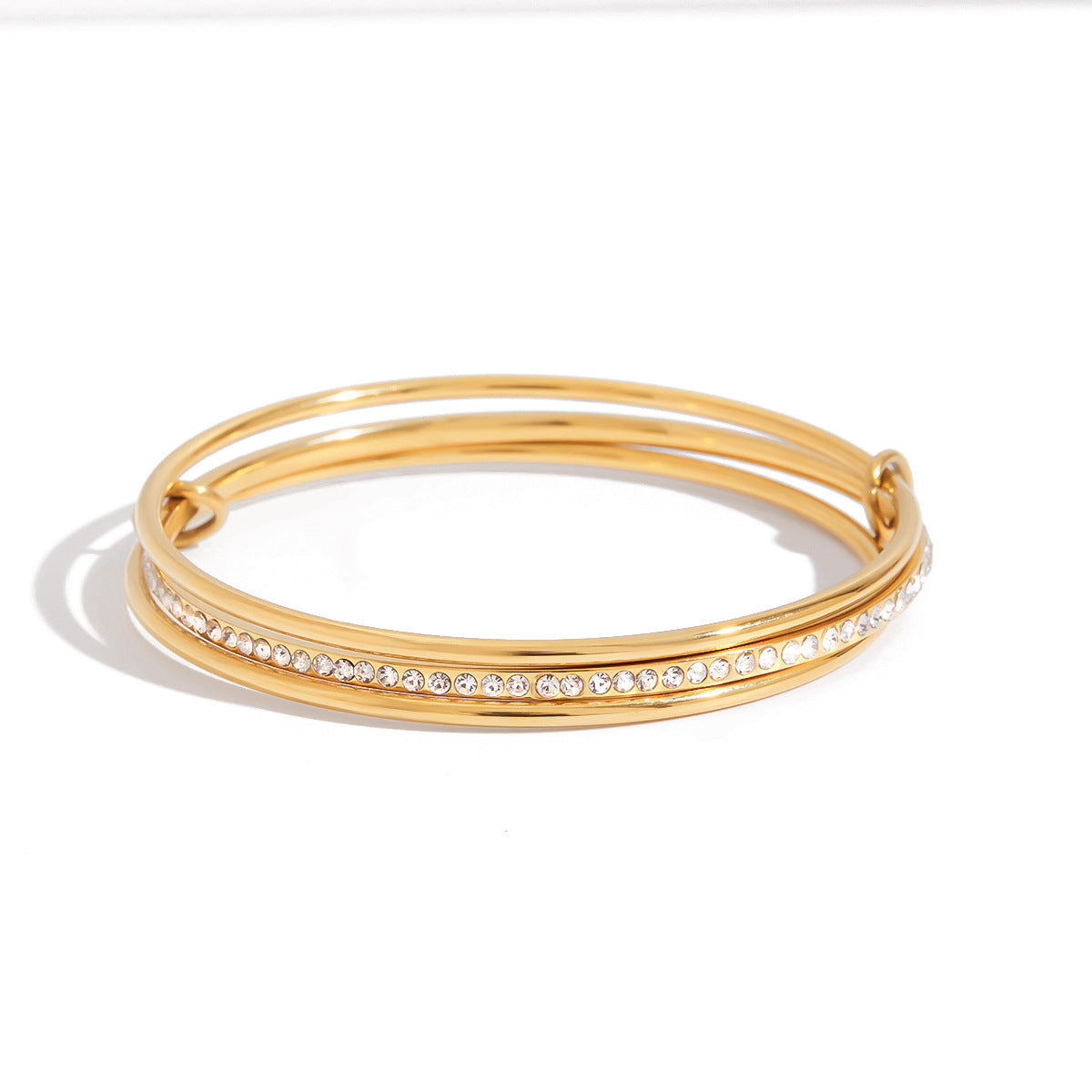 High-end Stainless Steel Zircon Bracelet That Wont Fade