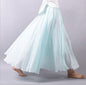 Mori Girl Art Plus Size Cotton And Linen Skirt Elastic Waist Linen A-line Skirt
