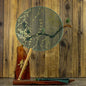 Translucent Silk Chinese Round Hand Fan, Floral Design