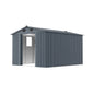 [08X10FT] Alora Large Outdoor Metal Backyard Garden Storage Tool Shed With Window And Lockable Doors (SAK68140)