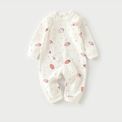 Baby Cotton Onesie Pajamas - Cute Print Romper, Sizes 59-90cm, Newborn to 1 Year