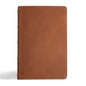 CSB Men's Daily Bible, Brown Genuine Leather, Indexed - Leather