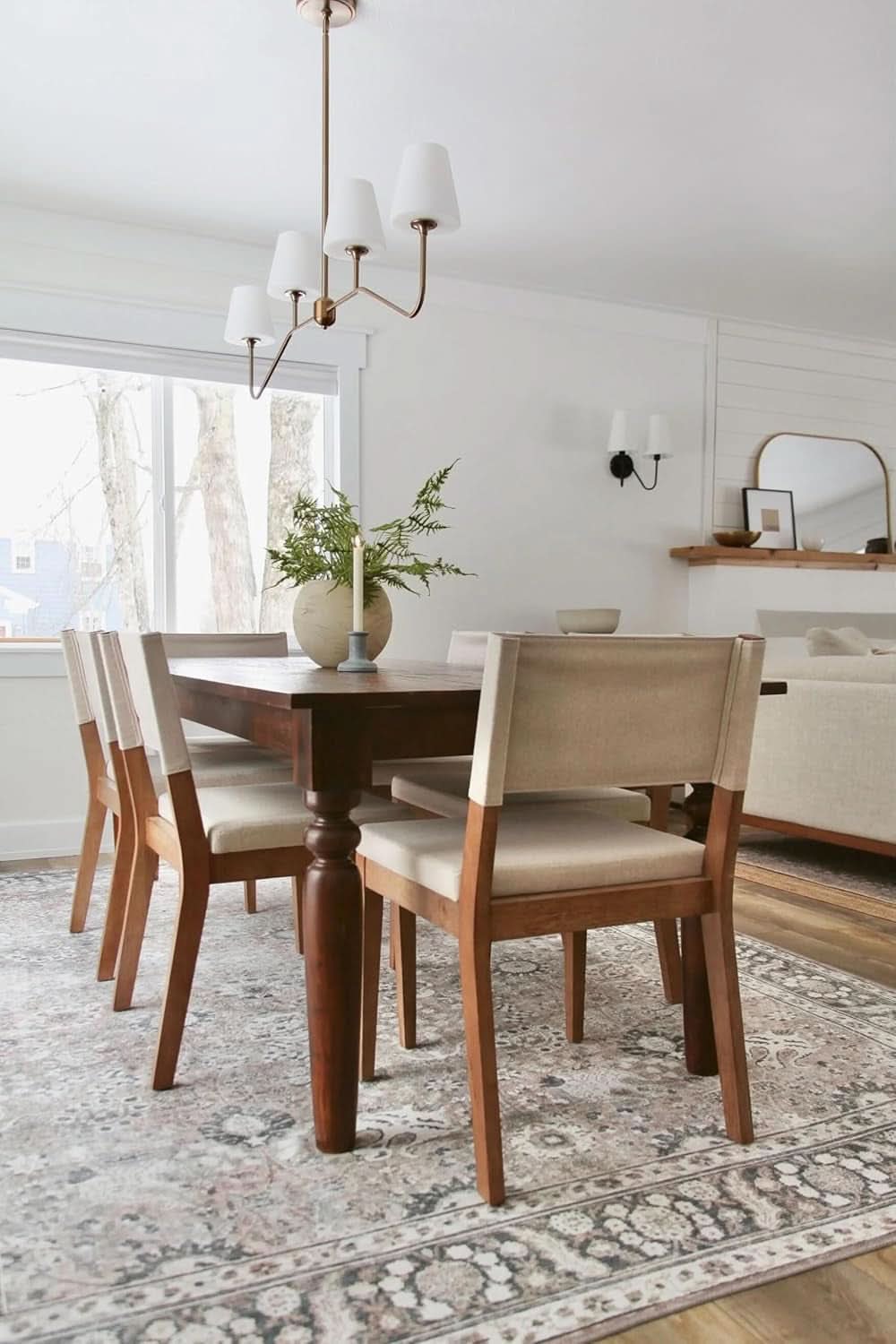 Linus Upholstered Dining Chair With Rubberwood Legs
