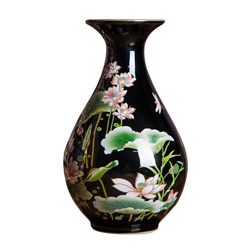Small Black Pottery Bud Vases – Chinese‑Style Ceramic Ornaments (14 Designs)