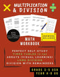 Multiplication & Division: Math Workbook For Grades 3-5 - 0-15 Times Tables, Multiplication Arrays, Long Division & Using Remainders (Ages 8-11) - Paperback