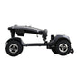 Mobility Scooter Base Frame Iron Gray LED Lights Anti-Tip Wheels
