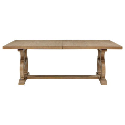 Brockway 104-inch Extension Leaf Dining Table Barley Brown