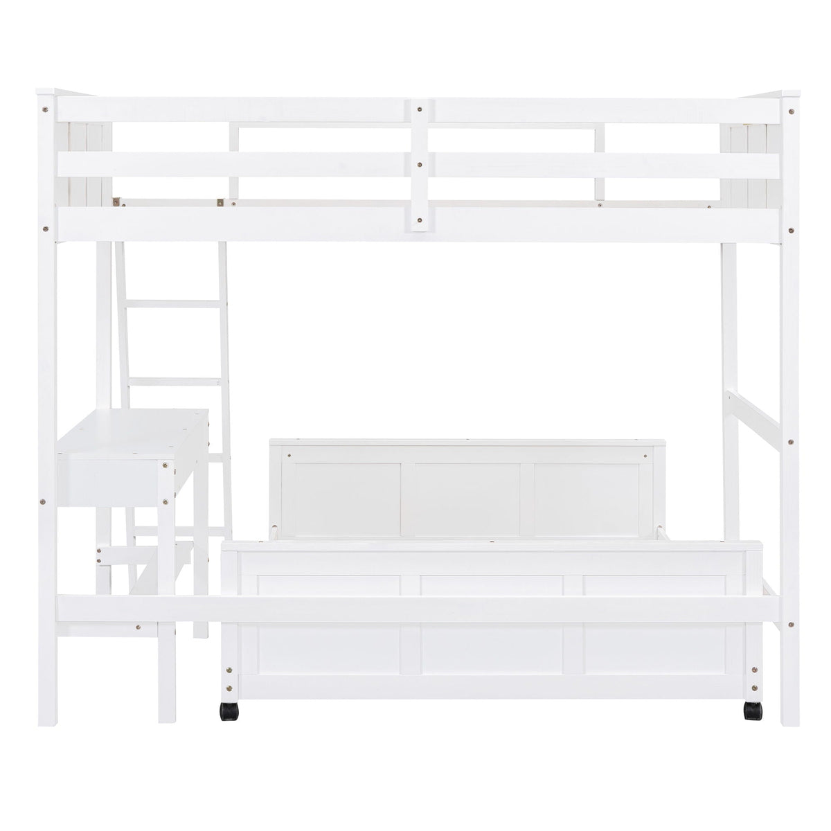 Full Over Full Bunk Bed With Desk