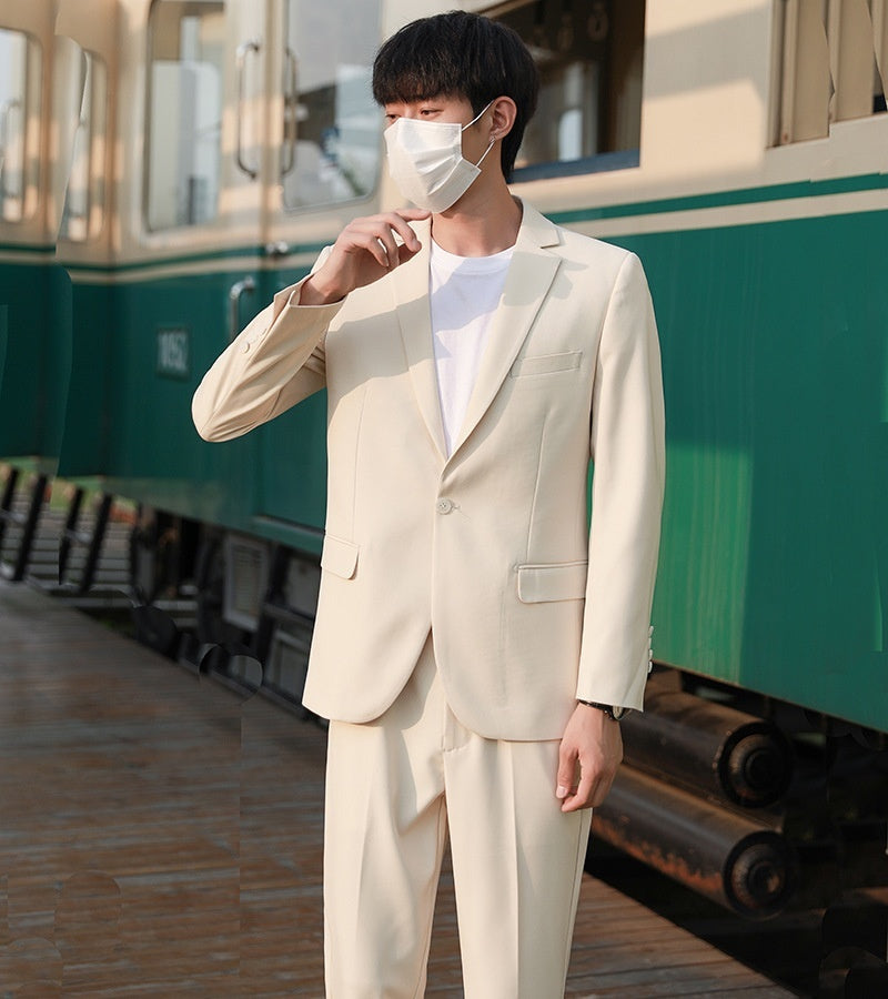 Springautumn New Suit Set Slim-fit Trendy Casual And Versatile