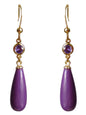 Design Natural Purple Mica Eardrops Simple Earrings
