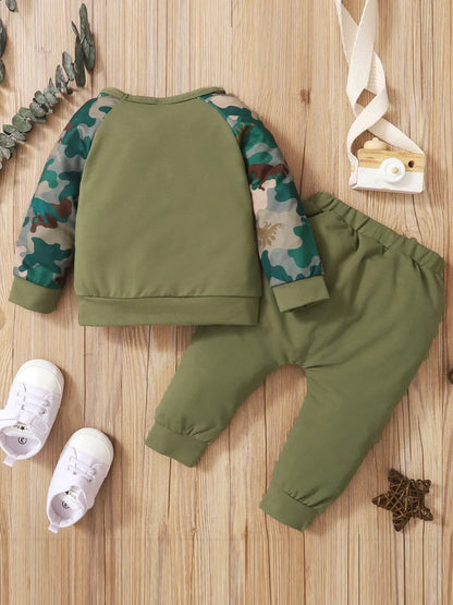 Children's Camouflage Top and Pants Set