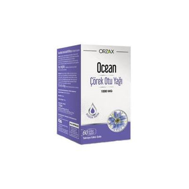 Orzax Ocean Black Seed Oil Supplement - 60 Capsules, 1000mg Cold-Pressed Oil, Immune System Support