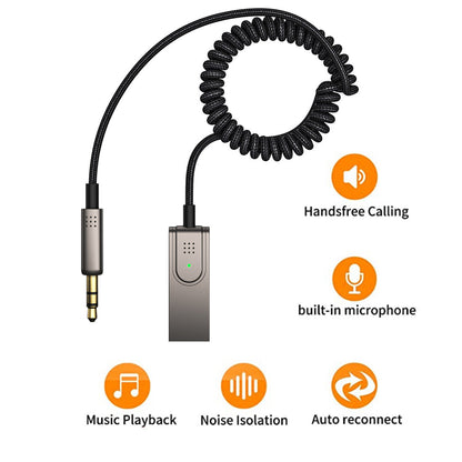 AUX car Bluetooth connection cable, USB car audio cable, audio call navigation conversion cable