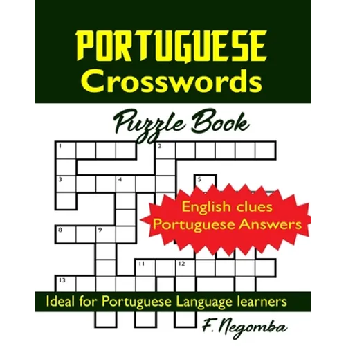 PORTUGUESE Crosswords Puzzle Book - Paperback