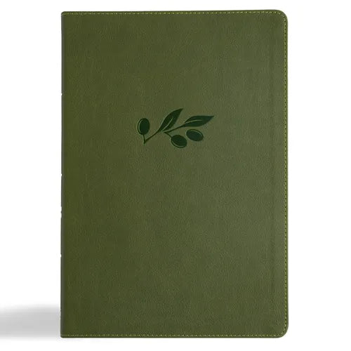 CSB Super Giant Print Reference Bible, Digital Study Edition, Olive Leathertouch, Indexed - Imitation Leather
