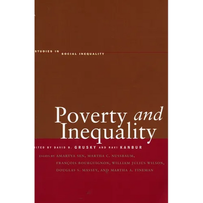 Poverty and Inequality - Paperback