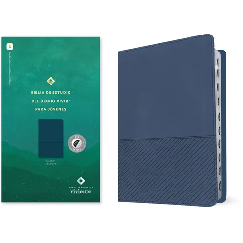 Biblia de Estudio del Diario Vivir Para Jóvenes Ntv Con Filament (Sentipiel, Azul Oscuro, Índice, Letra Roja) - Imitation Leather