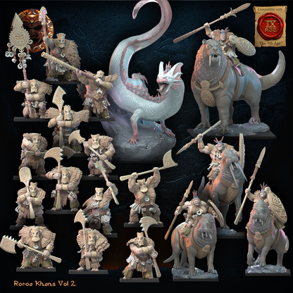 3D Printed Tusker Ariki on Bunyip by Lost Kingdom Miniatures