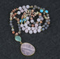 Natural Stone Powder Arrow String Necklace