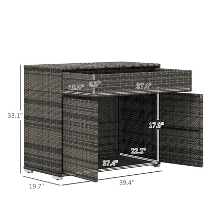 Outdoor Towel Rack and Pool Toy Cabinet, Hot Tub Accessory Storage, Freestanding